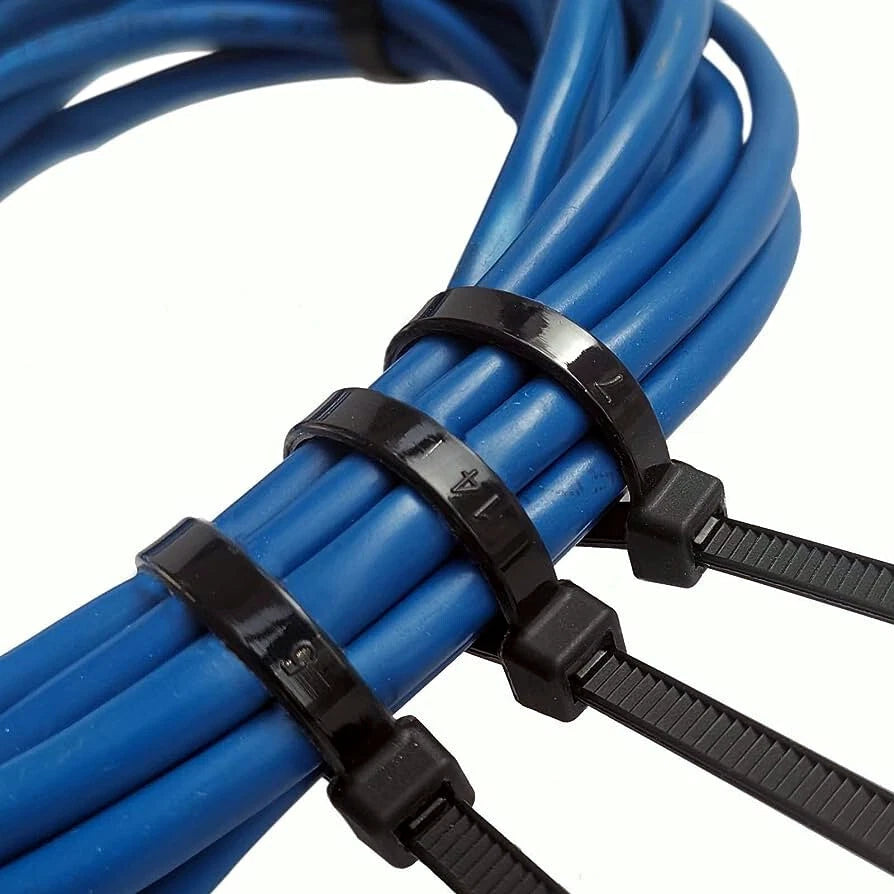 100 BLACK CABLE ZIP TIES Heavy Duty UV Resistant UL 4 6 8 10 12 15 18 24" & 36"