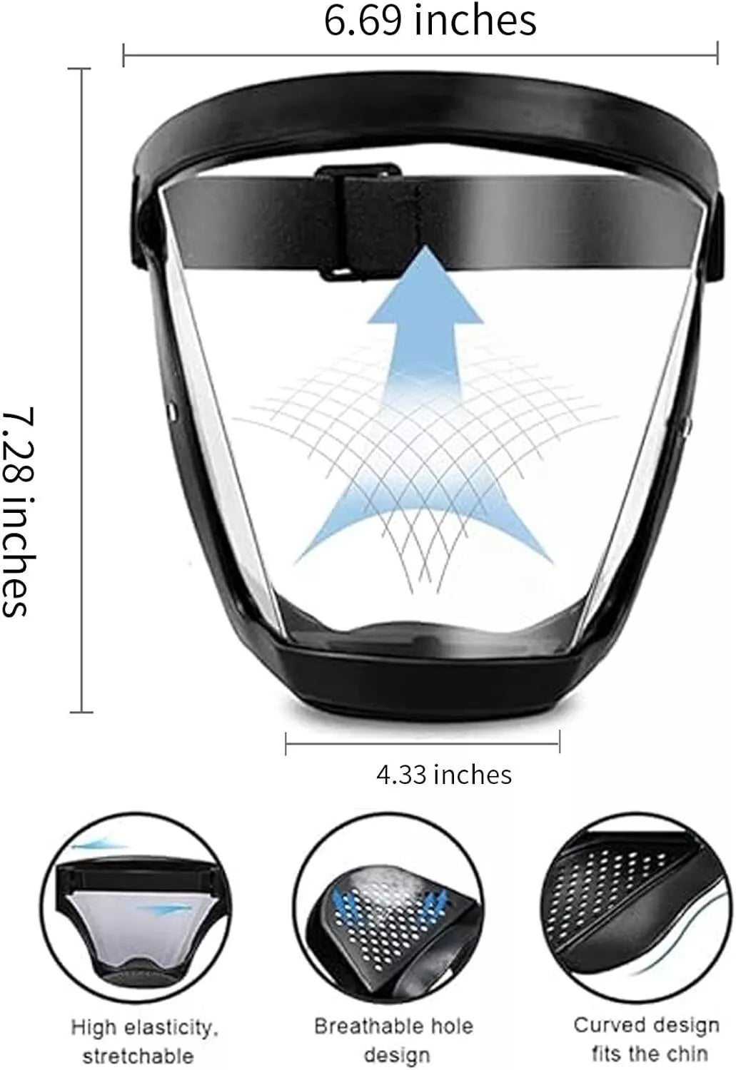 Anti-Fog Full Face Mask Paint Dust Eye Safe Protective Transparent Shield+Filter