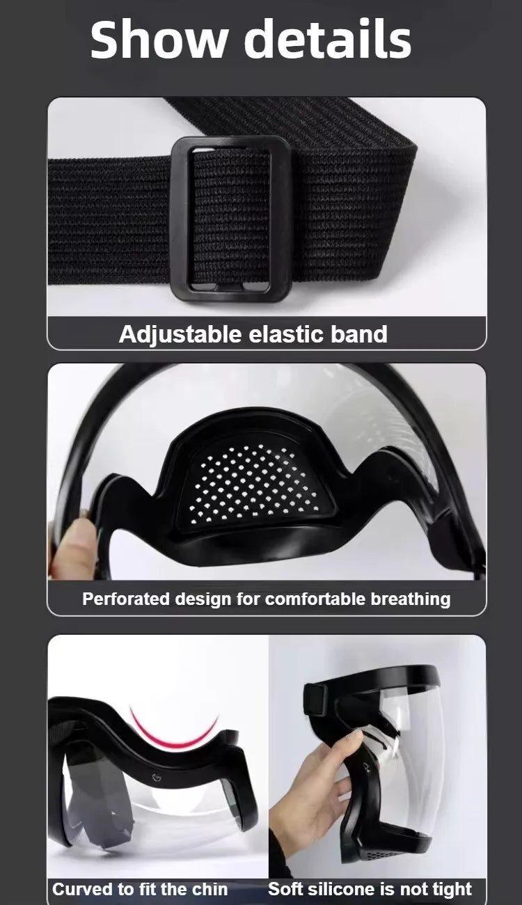 Anti-Fog Full Face Mask Paint Dust Eye Safe Protective Transparent Shield+Filter