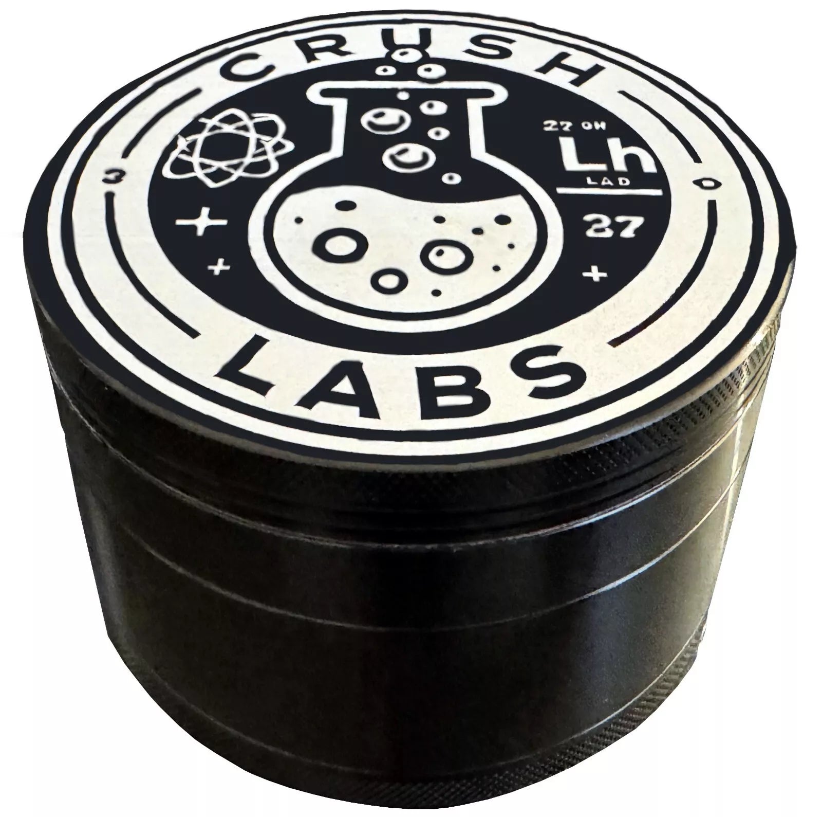 CRUSH LABS 4PC Aluminum Herb Grinder – 2.5” (63mm) & 4”- Inch (100mm) Anodized