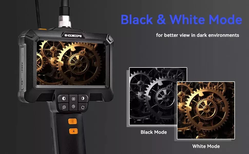 ANESOK 1080P HD Industrial Endoscope Camera – 4.3" IPS Screen, 5M Snake Borescope, Handheld Inspection Tool
