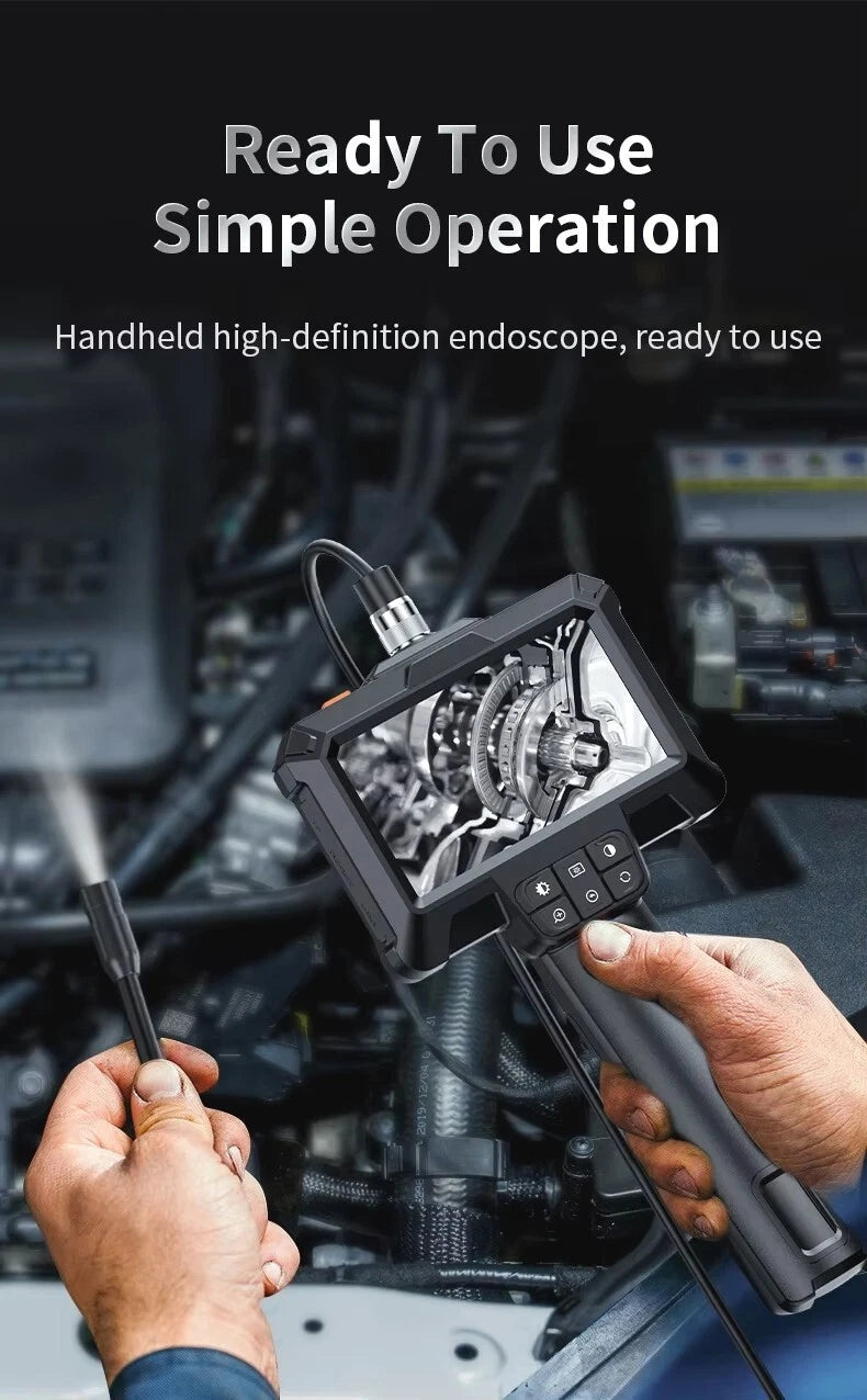 ANESOK 1080P HD Industrial Endoscope Camera – 4.3" IPS Screen, 5M Snake Borescope, Handheld Inspection Tool