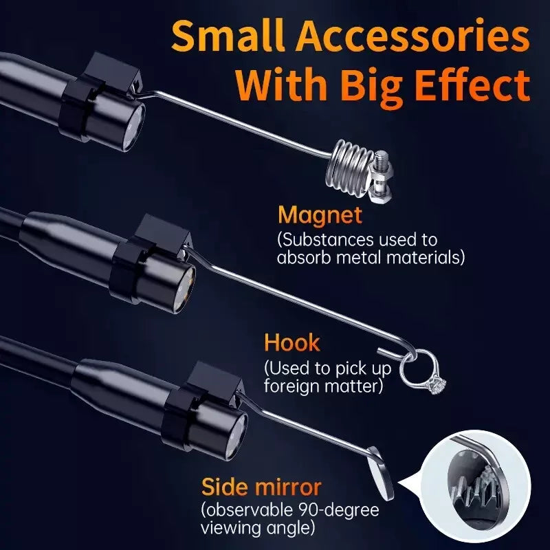 ANESOK 1080P HD Industrial Endoscope Camera – 4.3" IPS Screen, 5M Snake Borescope, Handheld Inspection Tool