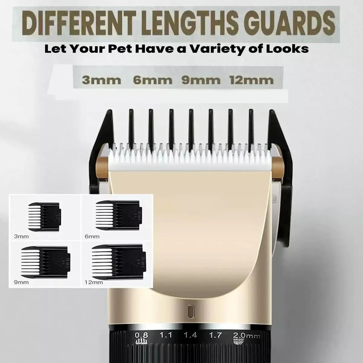 Dog Cat Pet Electric Hair Clipper Trimmer Grooming Kit Rechargeable Cordless