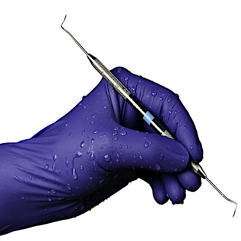 100 Blue/Indigo Nitrile Exam Gloves 4mil Latex-Free Powder-Free Medical