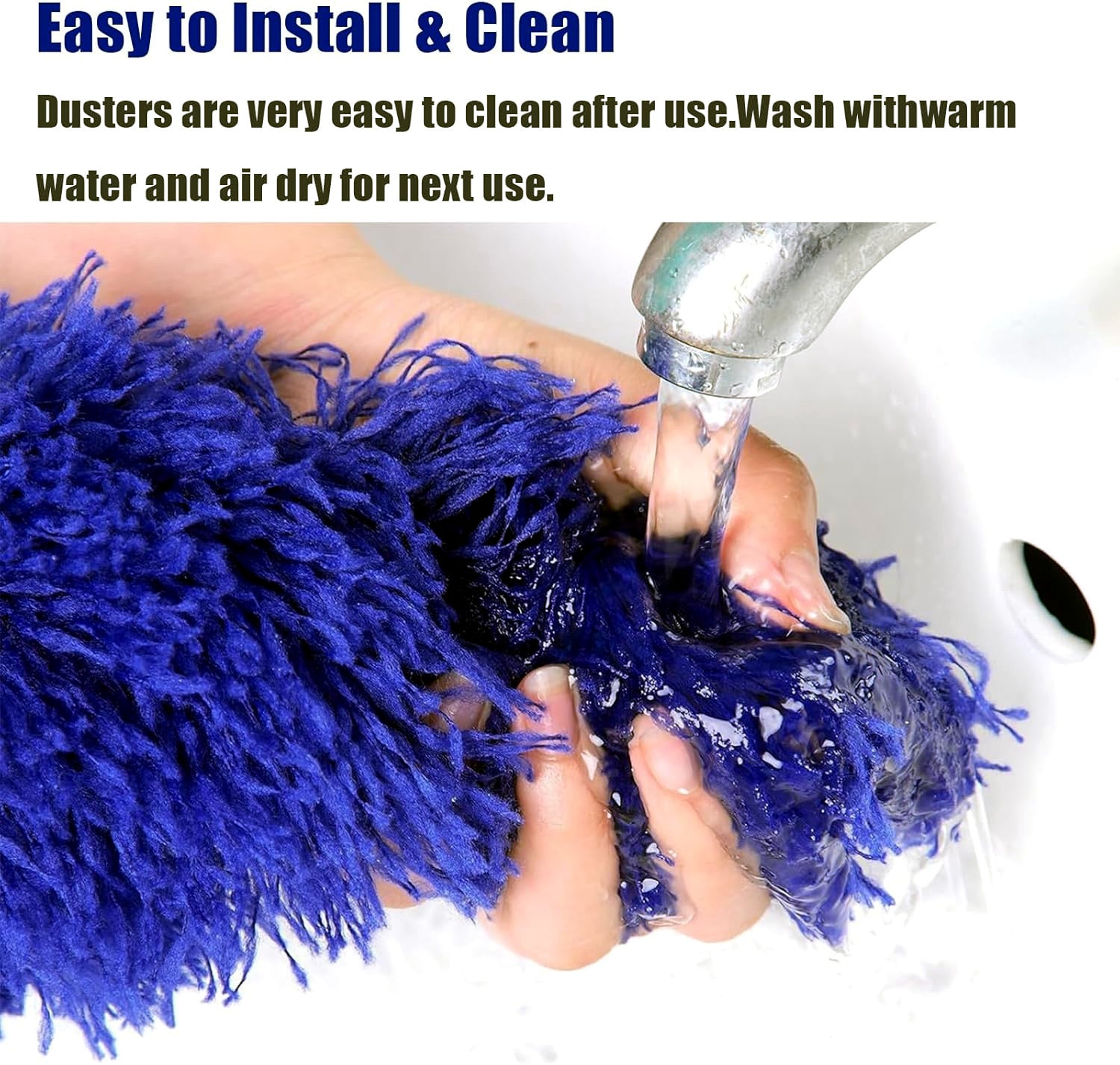 Microfiber Ceiling Fan Duster – Cobweb Cleaner Brush Kit with Telescopic Extension Pole