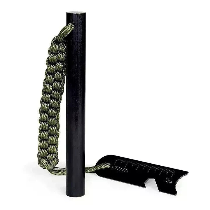 HUGE 5x1/2" FERRO ROD Fire Starter Survival Flint Striker + Emergency Paracord