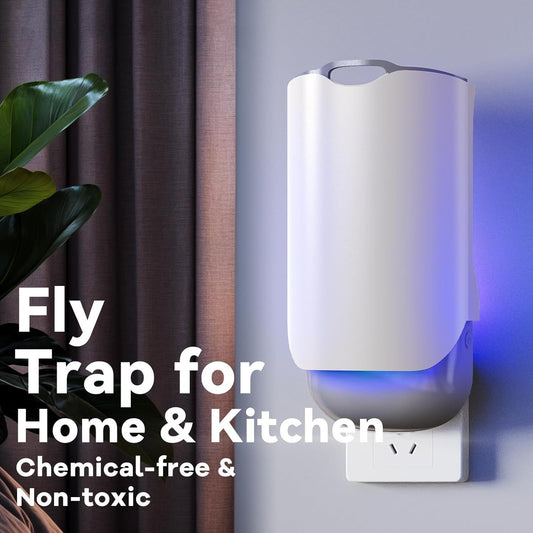 Indoor Plug-In Fruit Fly Insect Trap for Flies, Gnats, Bugs, Dimmable UV Light