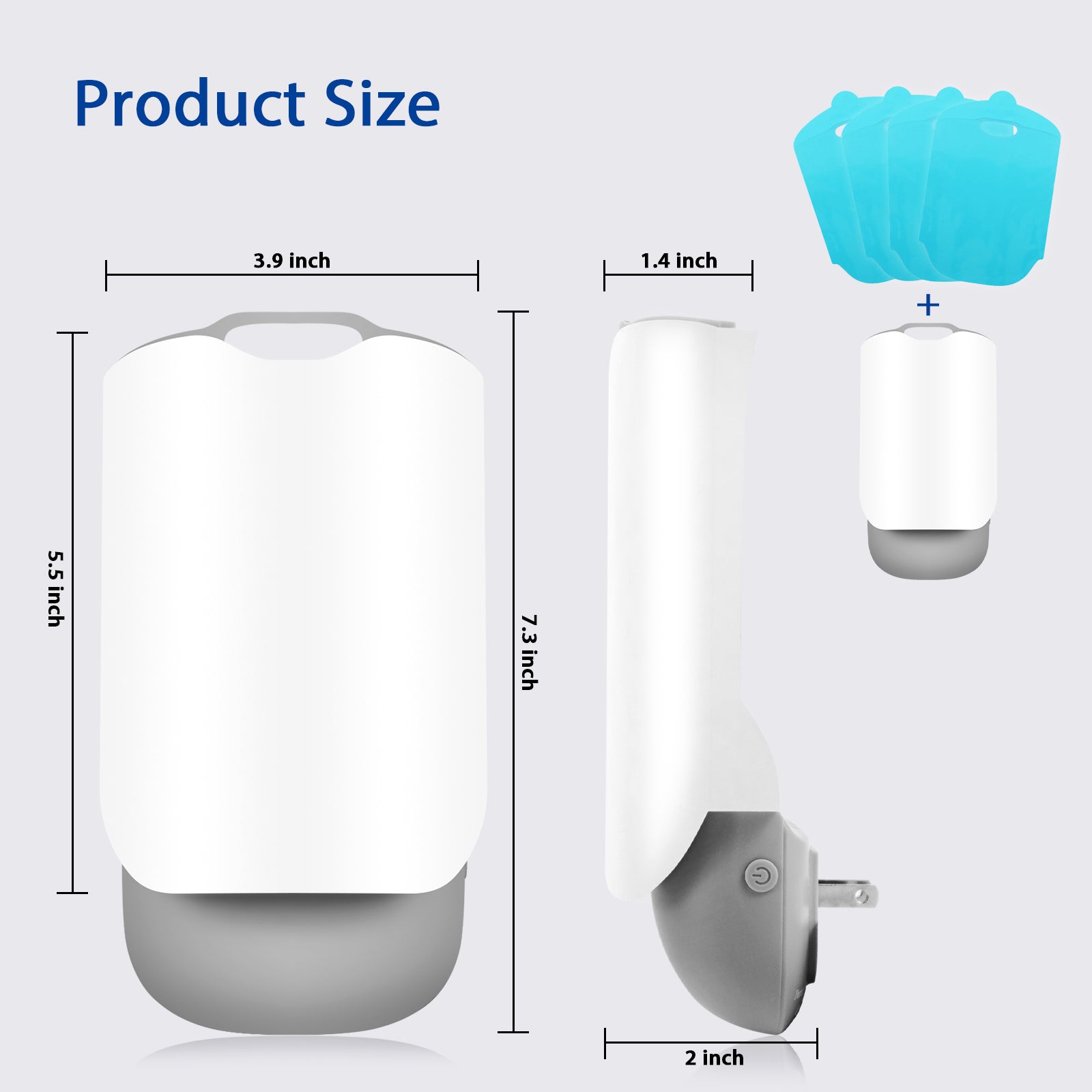 Indoor Plug-In Fruit Fly Insect Trap for Flies, Gnats, Bugs, Dimmable UV Light