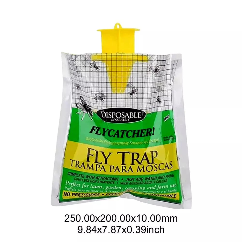 Outdoor Fly Traps Disposable Non Toxic Hanging Large Bag Catcher Killer