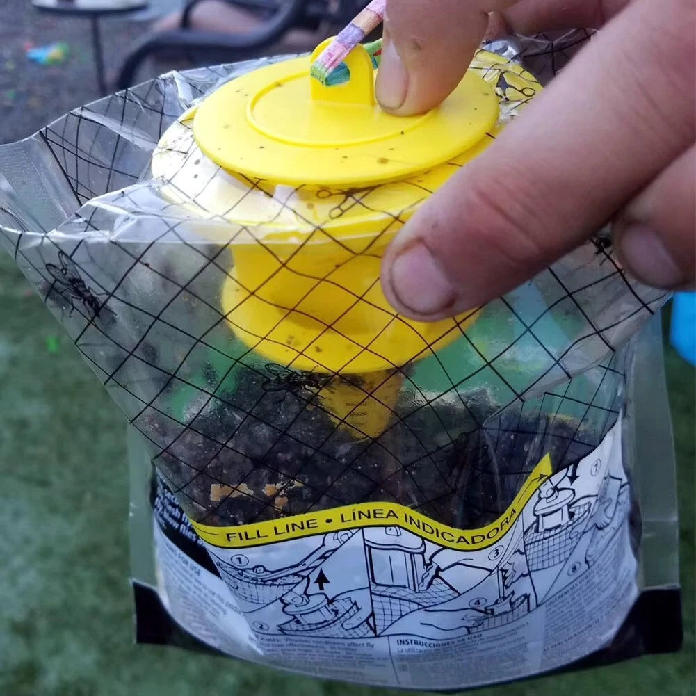Outdoor Fly Traps Disposable Non Toxic Hanging Large Bag Catcher Killer
