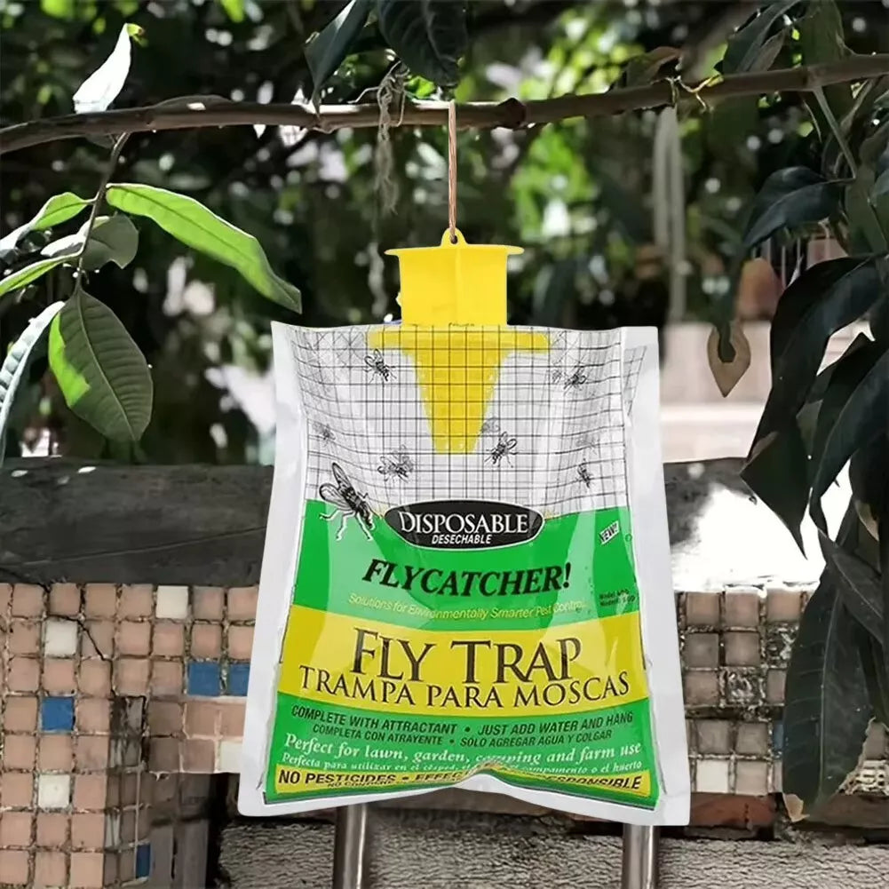 Outdoor Fly Traps Disposable Non Toxic Hanging Large Bag Catcher Killer