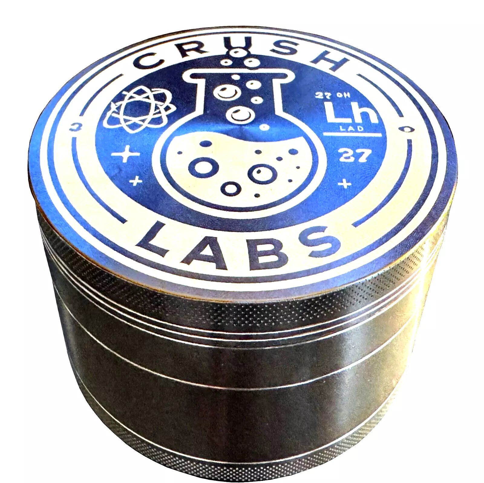 CRUSH LABS 4PC Aluminum Herb Grinder – 2.5” (63mm) & 4”- Inch (100mm) Anodized