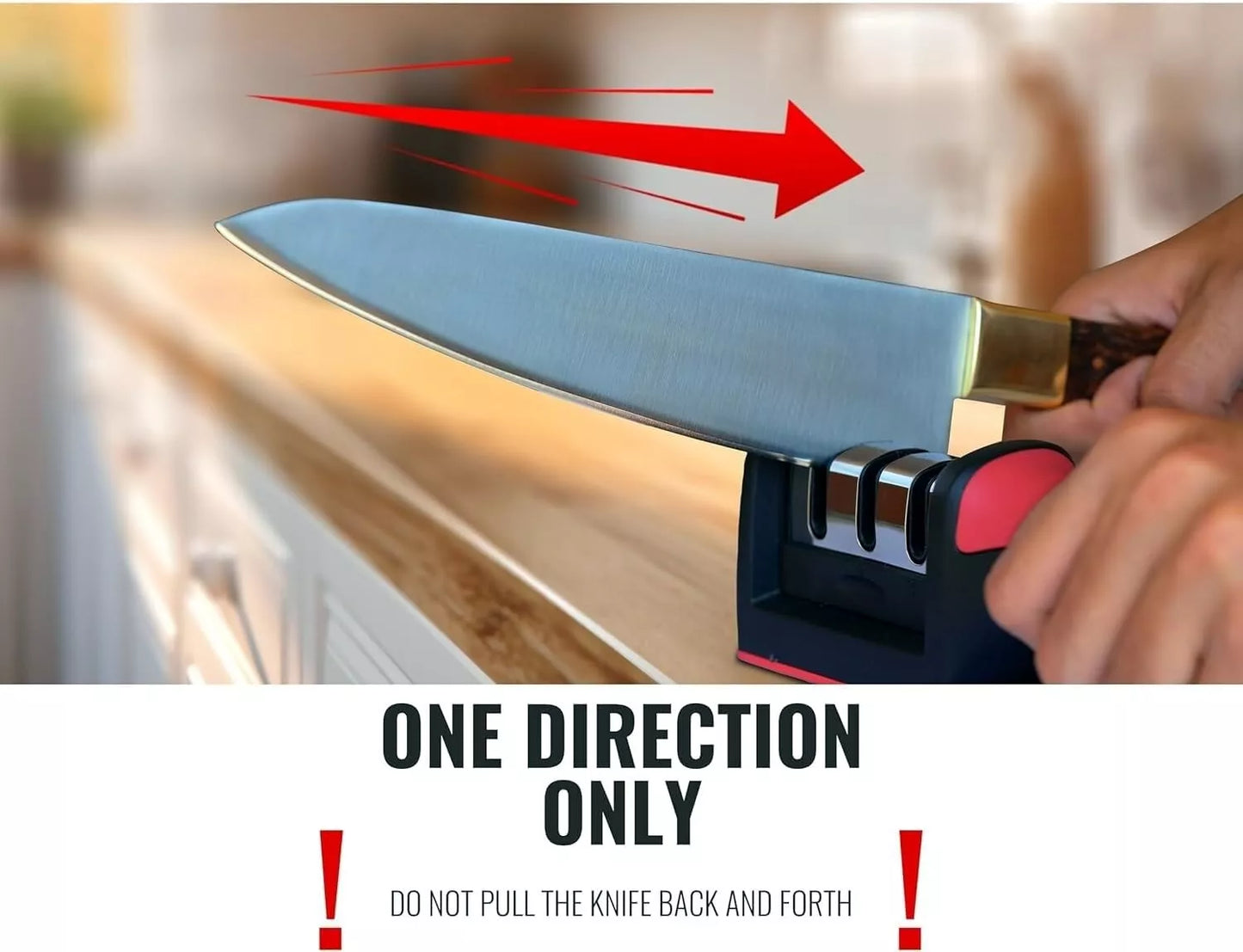 3 Stage Professional Kitchen Knife Blade Sharpener Tool Tungsten Diamond Ceramic