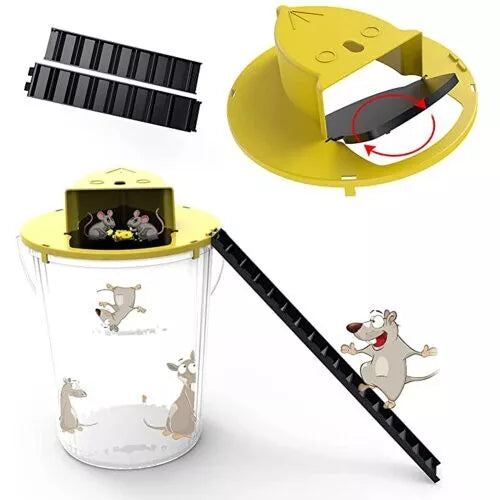 5 Gallon "Flip & Slide" Bucket Trap – Humane Mouse, Rat, Rodent Live Multi-Catch