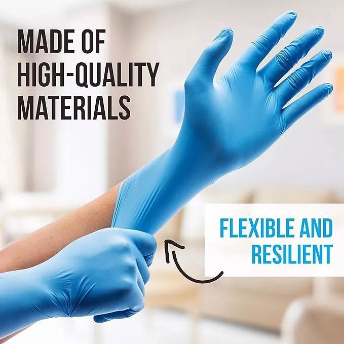 100 Blue/Indigo Nitrile Exam Gloves 4mil Latex-Free Powder-Free Medical