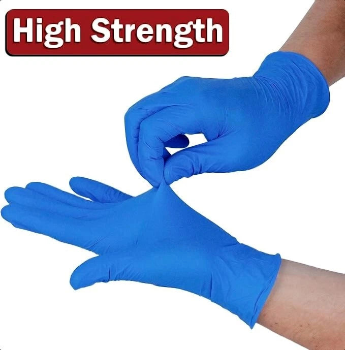 100 Blue/Indigo Nitrile Exam Gloves 4mil Latex-Free Powder-Free Medical