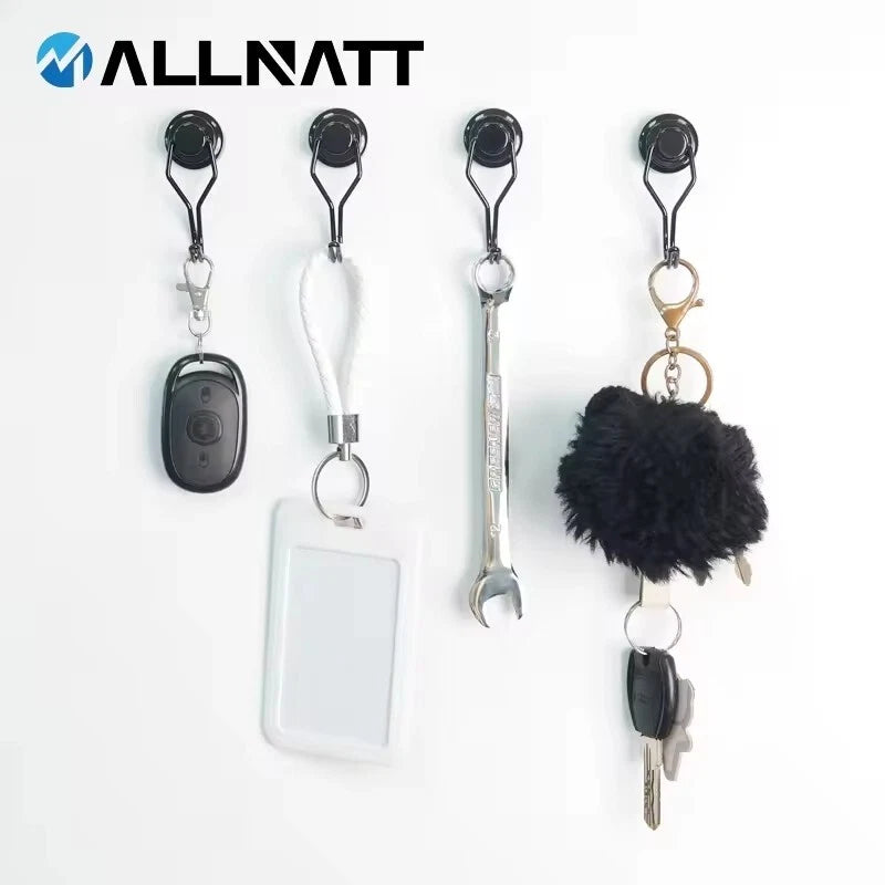 ALLNAT Neodymium Earth Magnets – Strong Rotating Swivel Swing Kitchen Hook Black