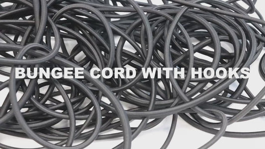 8mm HEAVY DUTY BLACK MARINE GRADE BUNGEE CORD Tarp Tie Down Strap 12-20-24-30-40