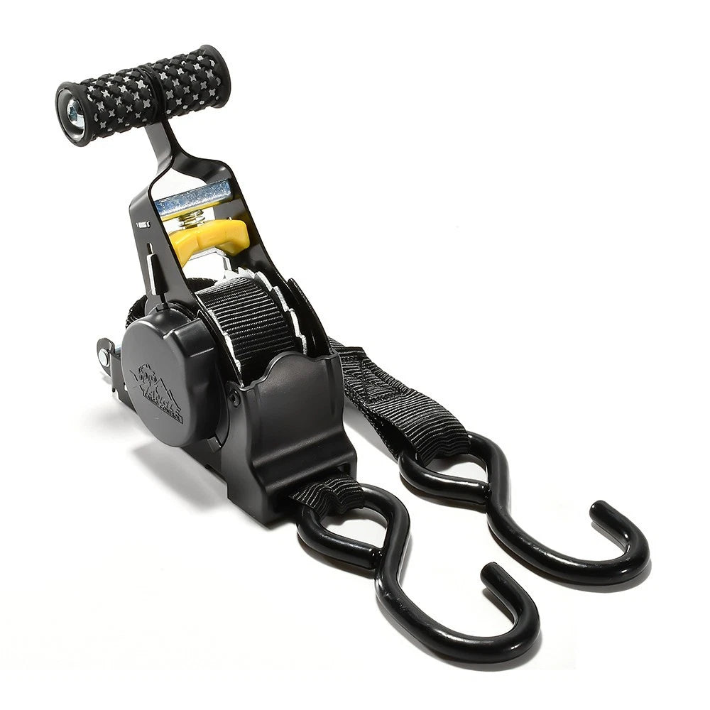 Auto Retracting Ratchet Strap 1" x 10' 1500Lb Heavy Duty Cargo Tie Down Strap