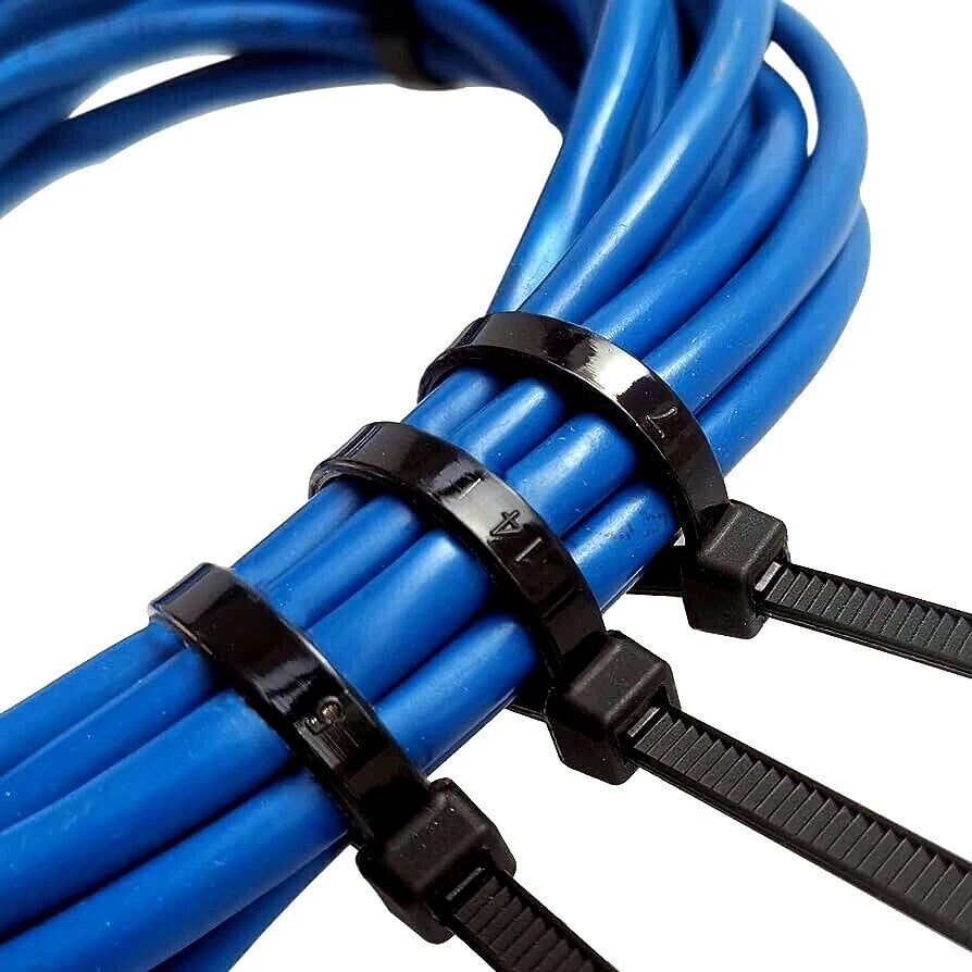 24" BLACK ZIP TIES 10–20 PACK Heavy Duty UV Resistant Nylon 66 Cable Wire UL