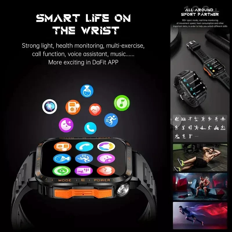 FITNESS SMARTWATCH 1.96" 430mAh 3ATM Waterproof Bluetooth AI, for SAMSUNG/iPHONE