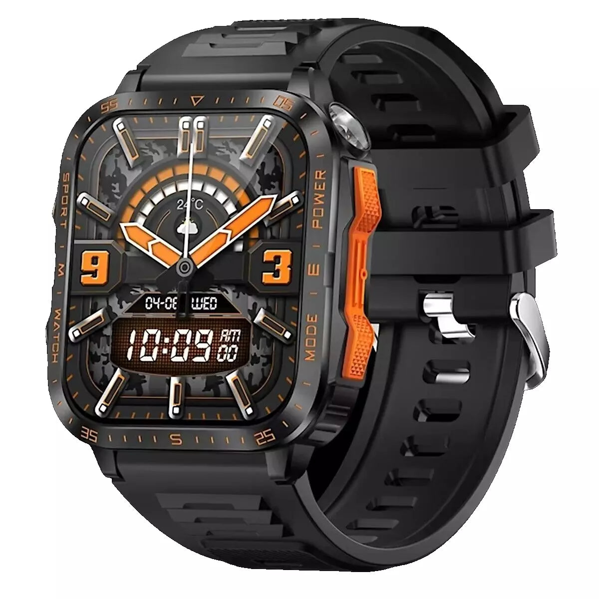 FITNESS SMARTWATCH 1.96" 430mAh 3ATM Waterproof Bluetooth AI, for SAMSUNG/iPHONE