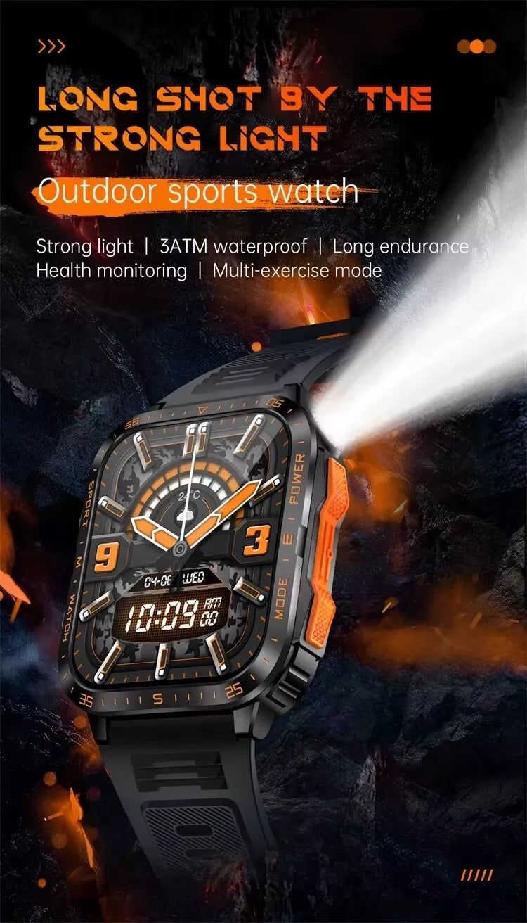 FITNESS SMARTWATCH 1.96" 430mAh 3ATM Waterproof Bluetooth AI, for SAMSUNG/iPHONE
