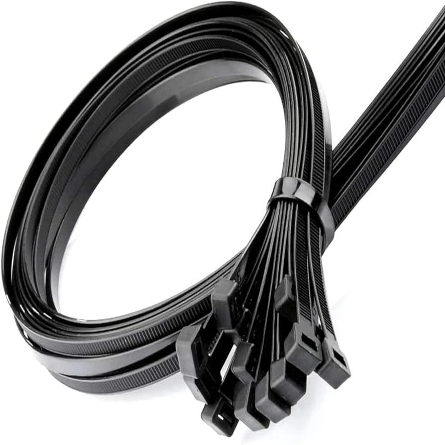 24" BLACK ZIP TIES 10–20 PACK Heavy Duty UV Resistant Nylon 66 Cable Wire UL