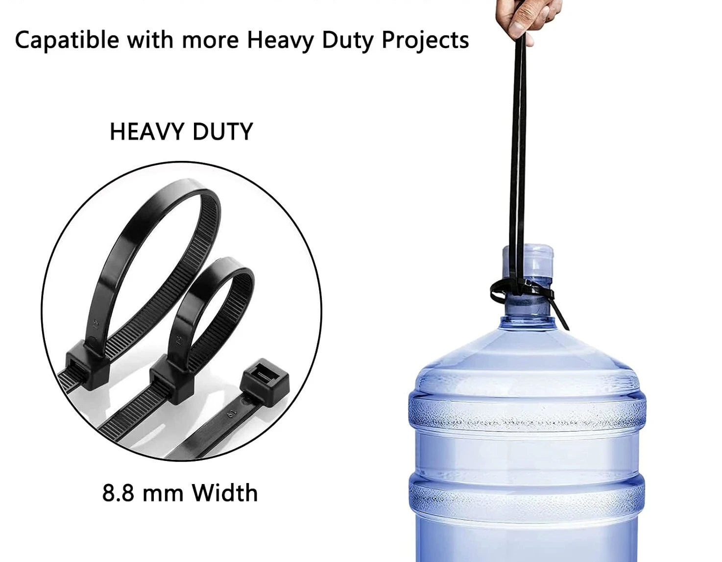 36" BLACK ZIP TIES 10–20 PACK Heavy Duty UV Resistant Nylon 66 Cable Wire UL