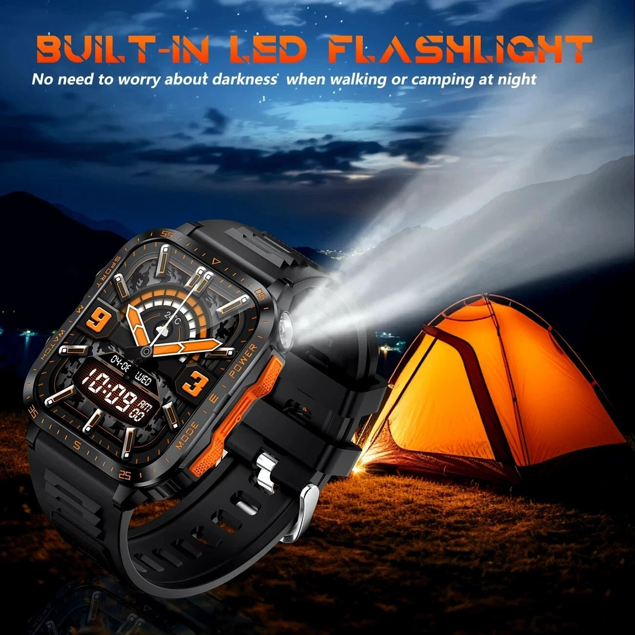 FITNESS SMARTWATCH 1.96" 430mAh 3ATM Waterproof Bluetooth AI, for SAMSUNG/iPHONE