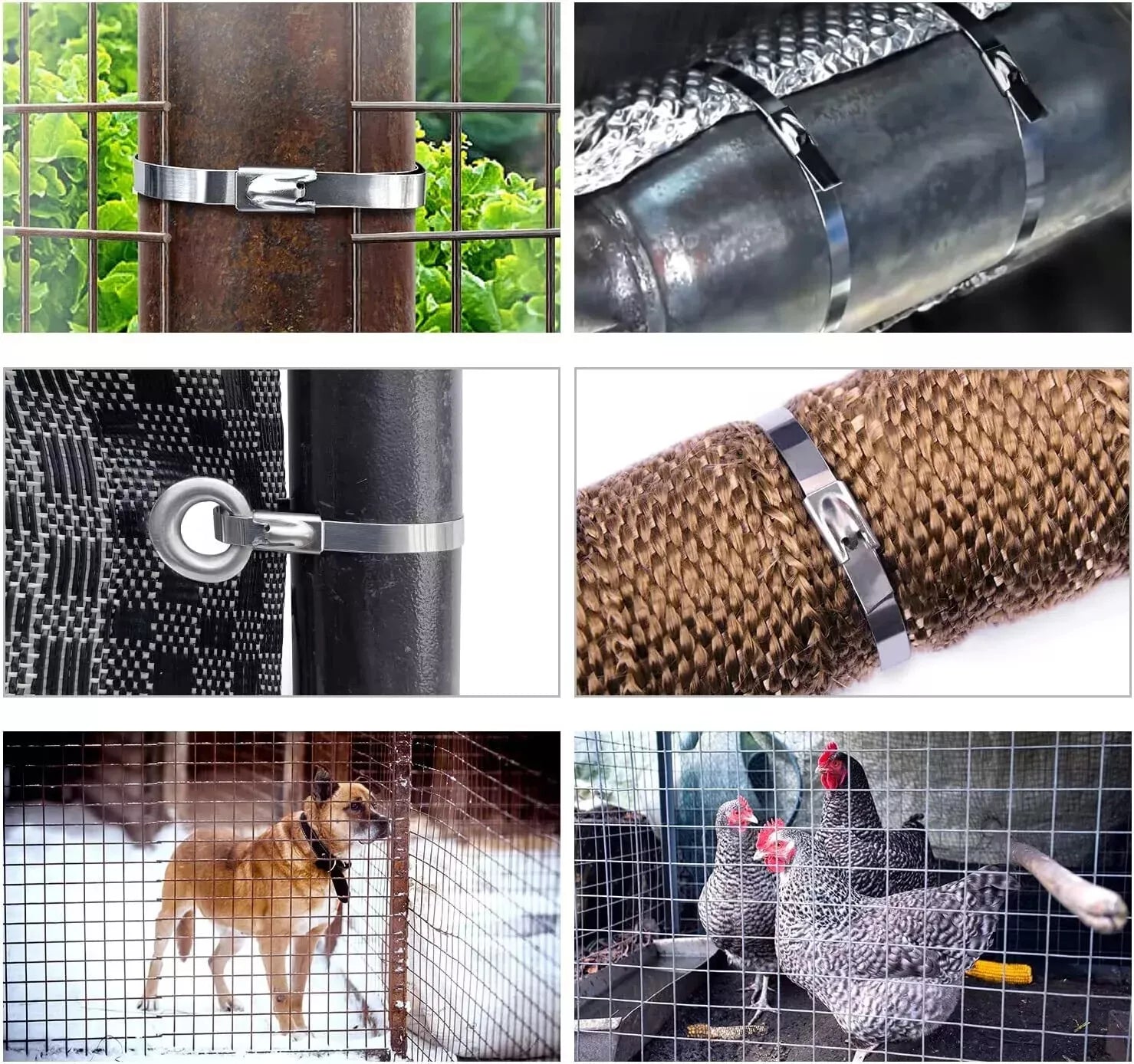 Heavy Duty Metal Zip Ties – 304 Stainless Steel Cable Ties (198–400lb) – 8", 12", 18", 24", 36