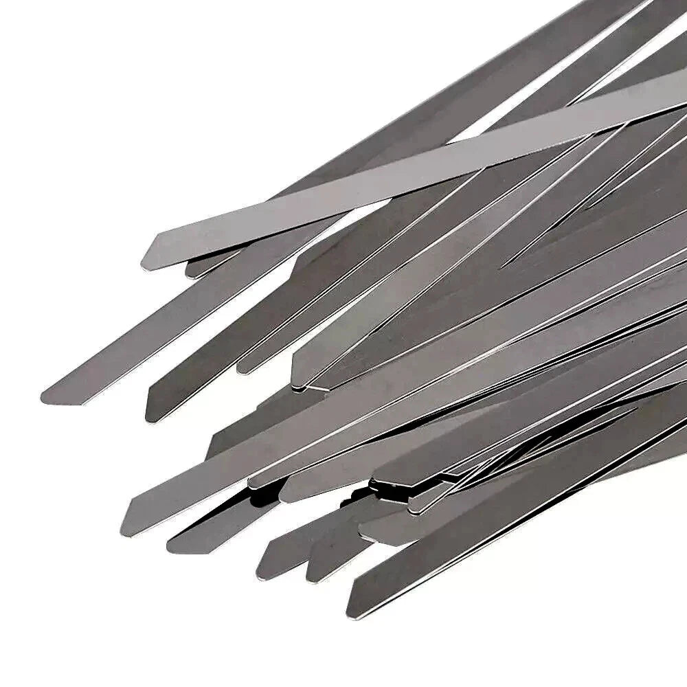 Heavy Duty Metal Zip Ties – 304 Stainless Steel Cable Ties (198–400lb) – 8", 12", 18", 24", 36