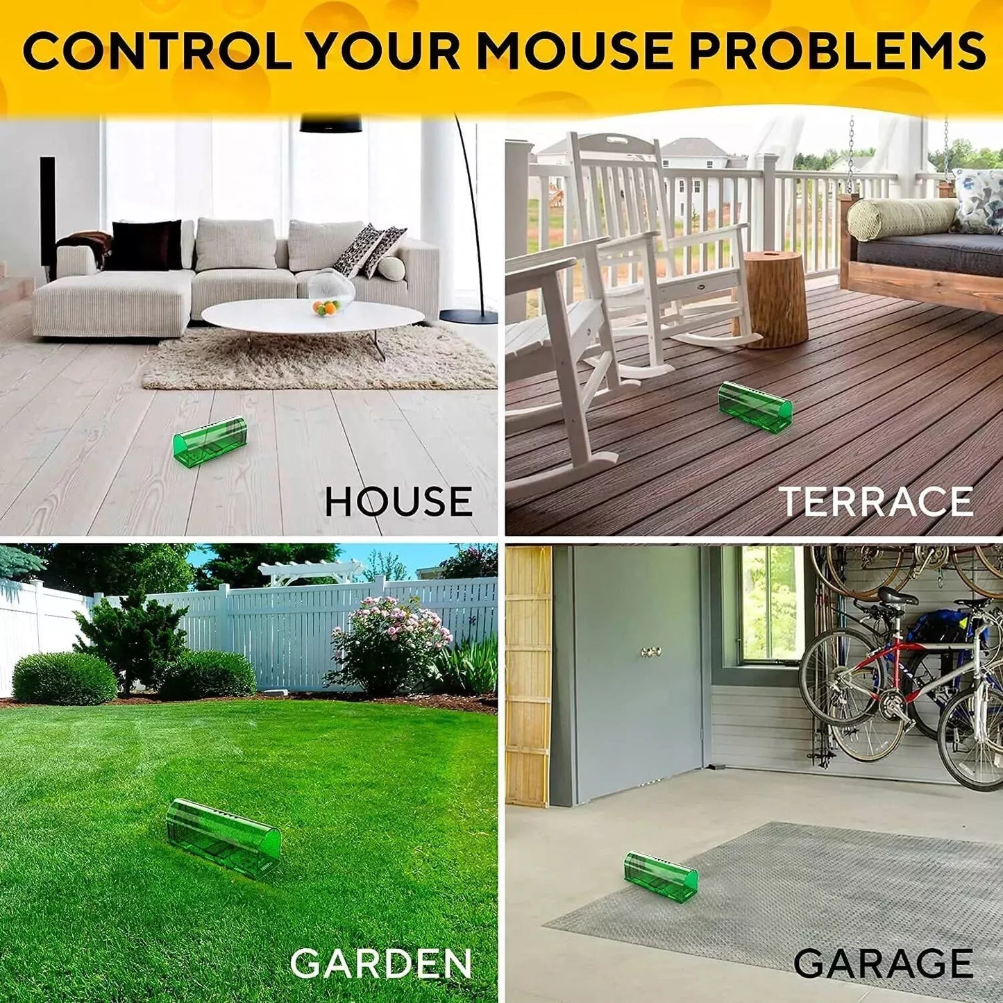 1, 2, 4, 6 Humane Mouse Traps Live Catch & Release No Kill Rat Mice Trap Reusable