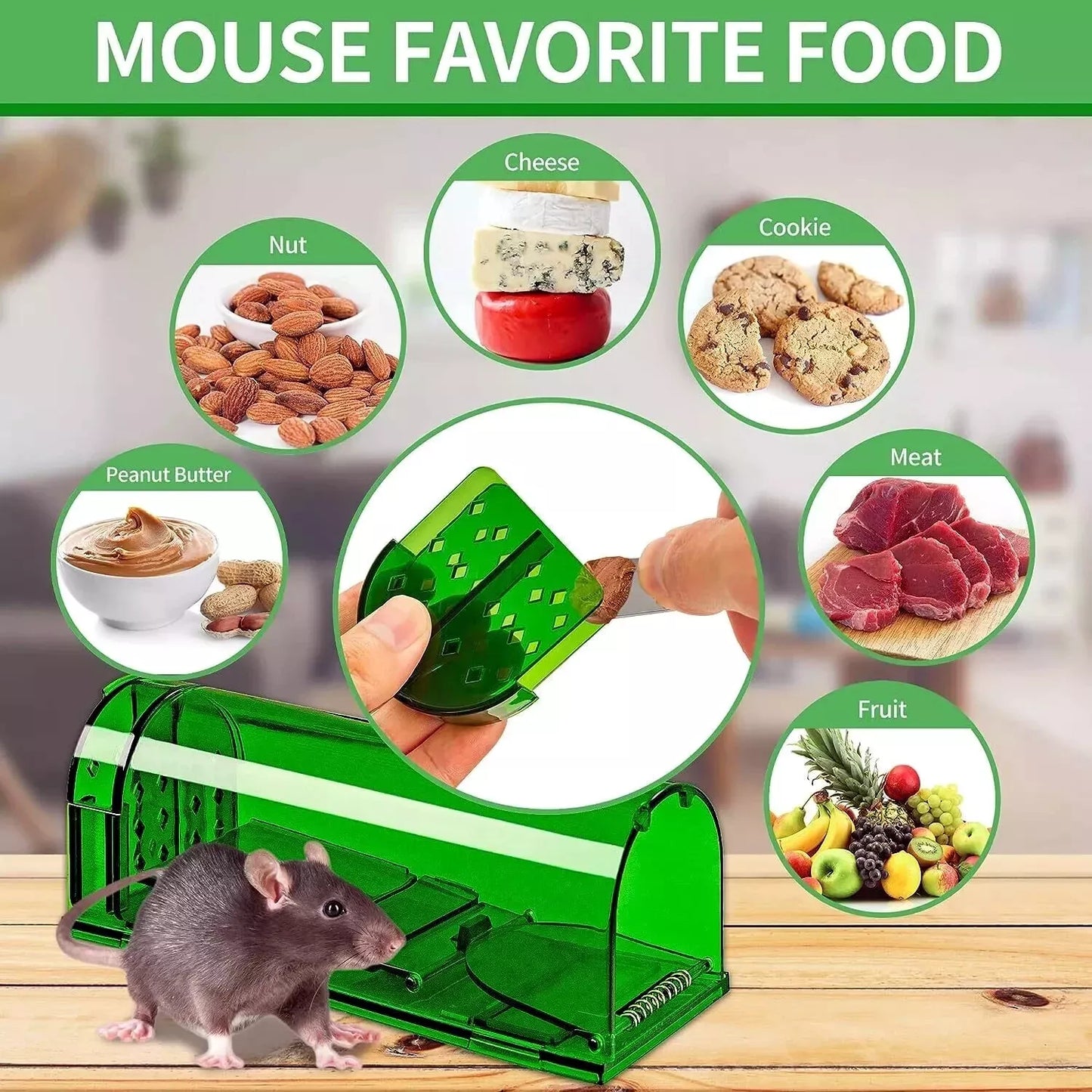 1, 2, 4, 6 Humane Mouse Traps Live Catch & Release No Kill Rat Mice Trap Reusable
