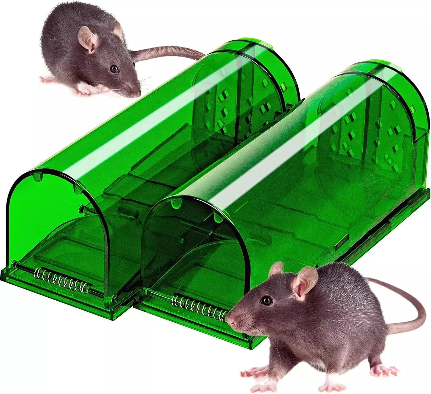 1, 2, 4, 6 Humane Mouse Traps Live Catch & Release No Kill Rat Mice Trap Reusable