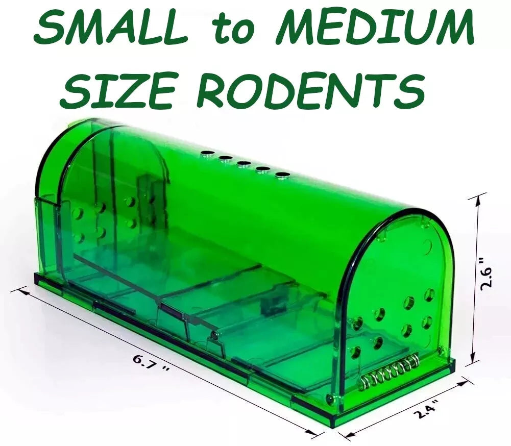 1, 2, 4, 6 Humane Mouse Traps Live Catch & Release No Kill Rat Mice Trap Reusable