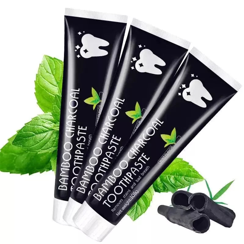 FLUORIDE FREE Natural Bamboo Charcoal Mint Toothpaste Teeth Whitening Oral Care