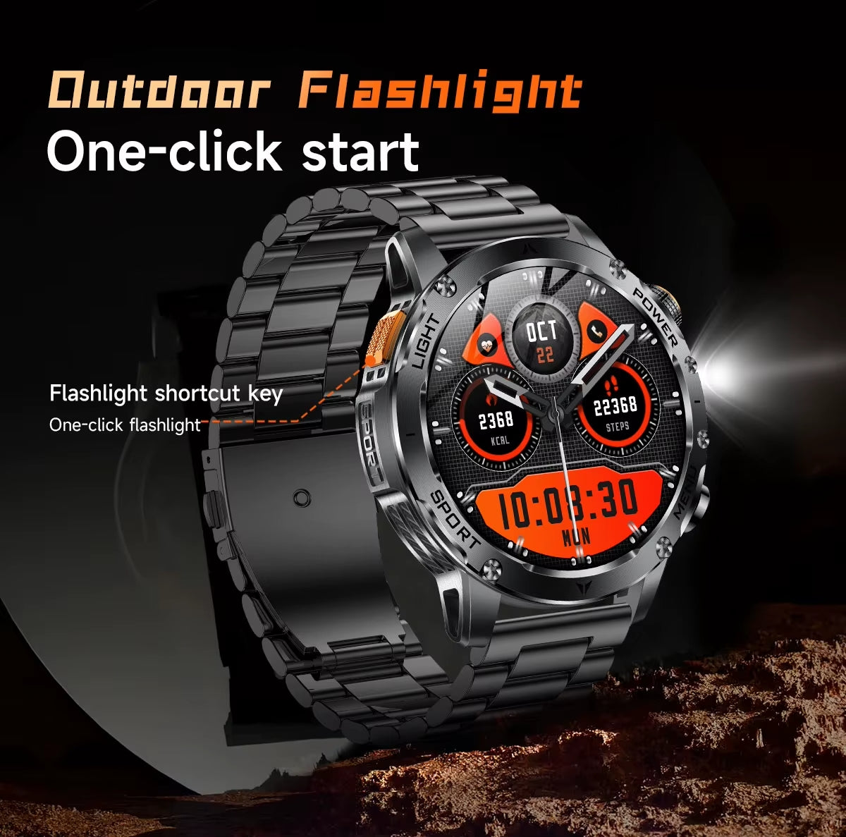 AK 87 Smartwatch 1.75” Fitness Heart Rate Step Sleep Waterproof for Android & iPhone