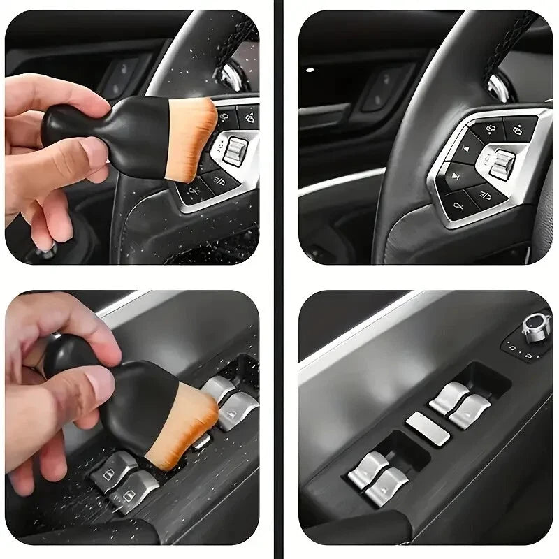 Auto-Car Interior Detail Dust Brush SOFT Bristles Dashboard Screen-Vent Cleaning
