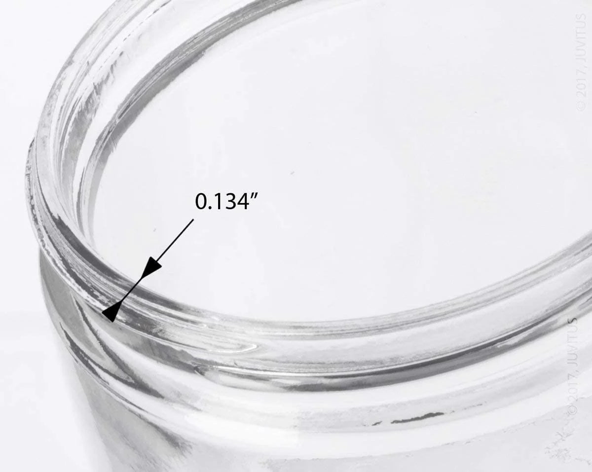 4 oz Clear Thick Glass Straight Sided Stash Jars (Black PP Cap) 2-4 PACKS