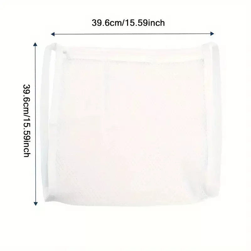 Large Laundry Mesh Sneaker Shoe-Delicates Wash & Dry Zip Bag, Adjustable Straps