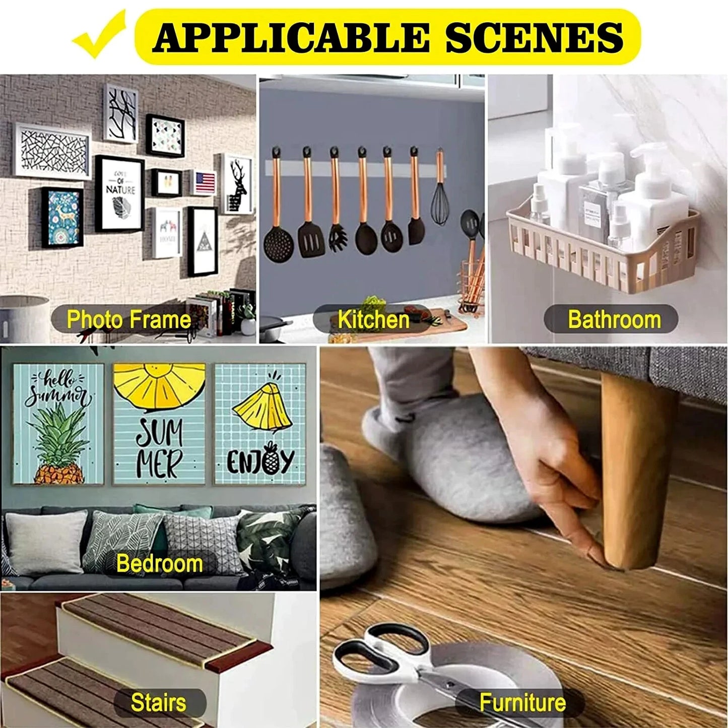 ALIEN NANO TAPE – Double Sided Removable Mounting Adhesive, Traceless, No Screws