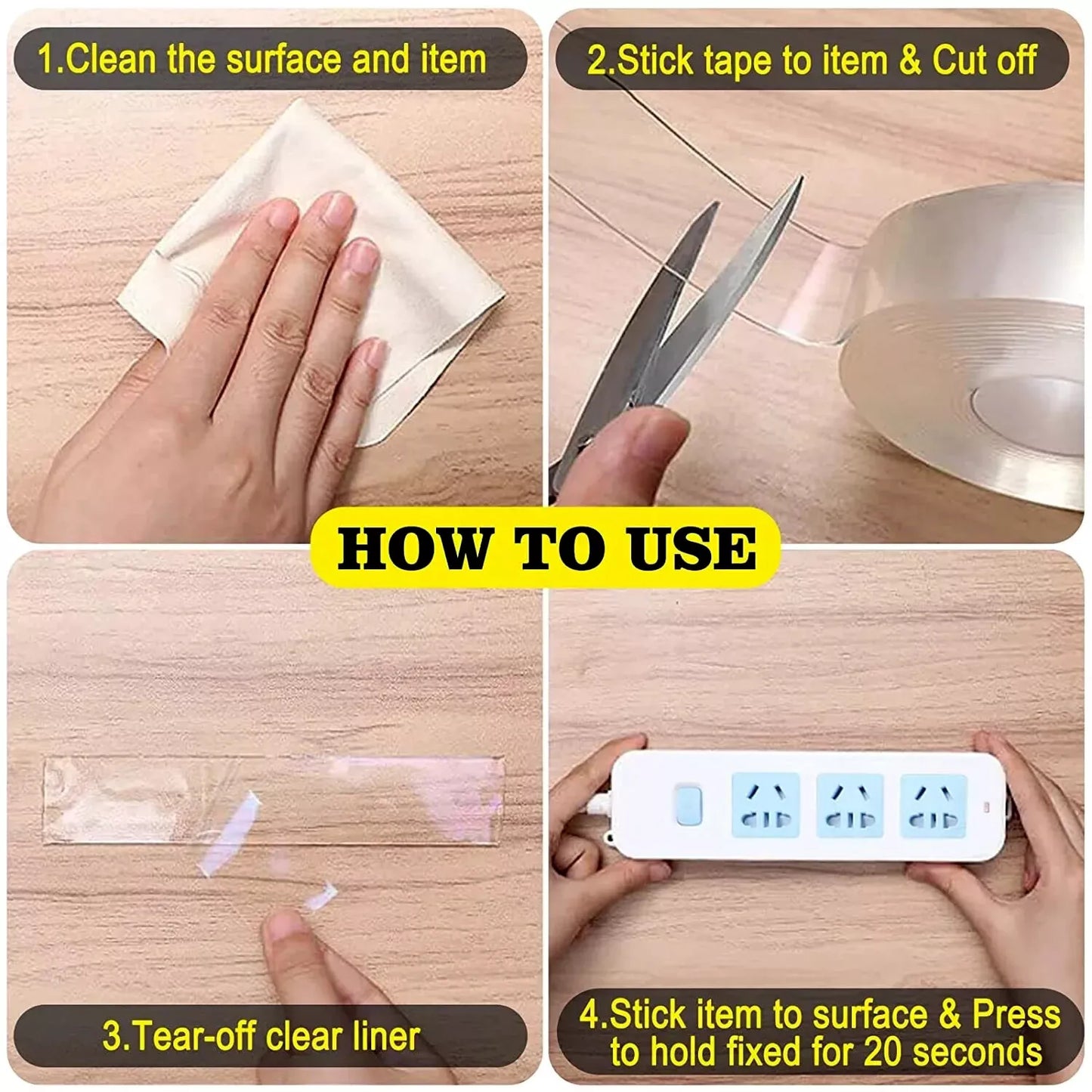 ALIEN NANO TAPE – Double Sided Removable Mounting Adhesive, Traceless, No Screws